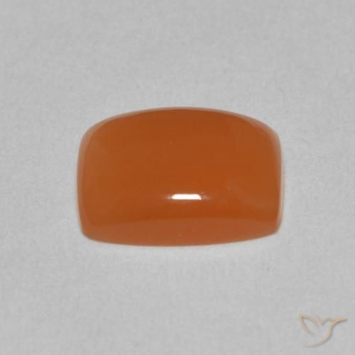 Pietra di luna Arancione scuro naturale da 1.89 ct, Cuscino, Traslucido