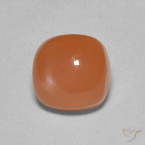 2.60ct Naturale Arancione rossastra Pietra di luna, Cuscino, Traslucido