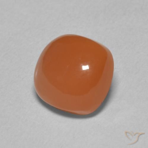 Pietra di luna Arancione rossastra naturale da 2.60 ct, Cuscino, Traslucido