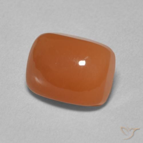 Pietra di luna Arancione rossastra naturale da 2.69 ct, Cuscino, Traslucido