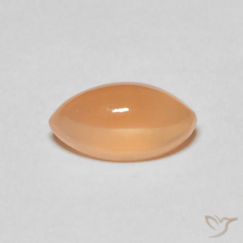 1.75ct Naturale Medium Light-Orange Pietra di luna, Taglio marquise, Traslucido