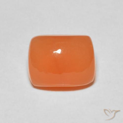 2.66ct Naturale Arancione scuro Pietra di luna, Cuscino, Traslucido