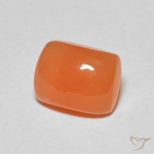 Pietra di luna Arancione scuro naturale da 2.66 ct, Cuscino, Traslucido