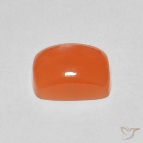 Pietra di luna Arancione scuro naturale da 2.66 ct, Cuscino, Traslucido