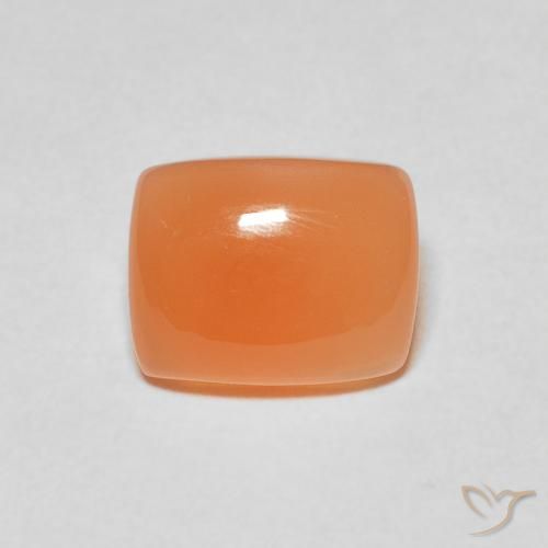 2.11ct Naturale Arancio Medio Pietra di luna, Cuscino, Traslucido, Photo A