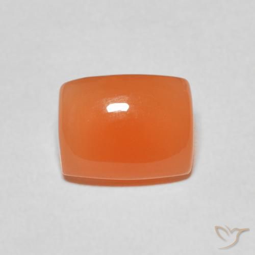 2.07ct Naturale Arancione rossastra Pietra di luna, Cuscino, Traslucido