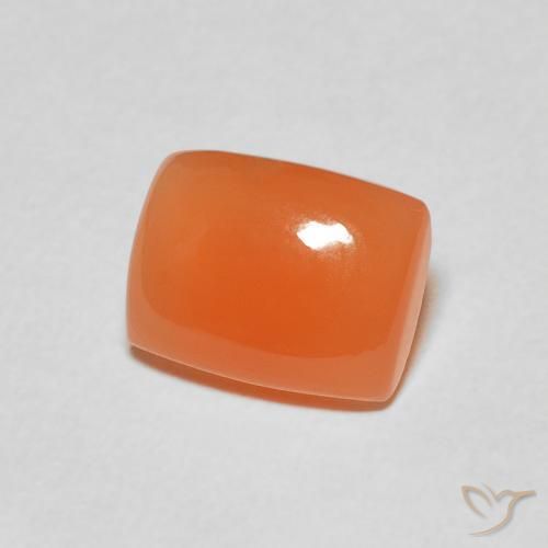Pietra di luna Arancione rossastra naturale da 2.07 ct, Cuscino, Traslucido