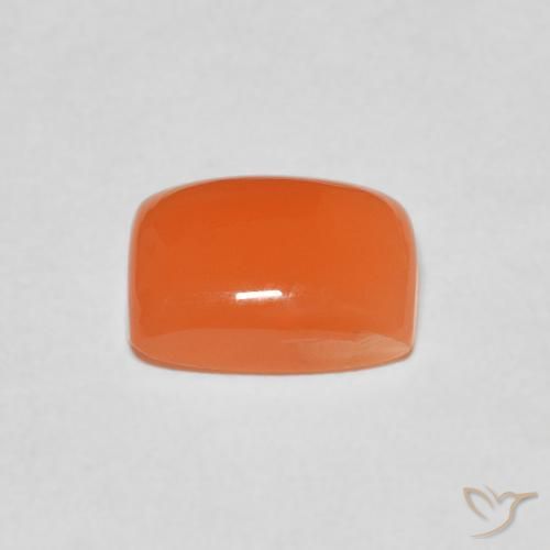 Pietra di luna Arancione rossastra naturale da 2.07 ct, Cuscino, Traslucido