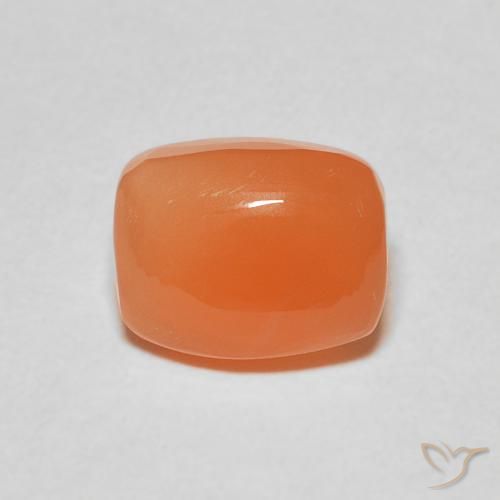 2.30ct Naturale Arancione scuro Pietra di luna, Cuscino, Traslucido
