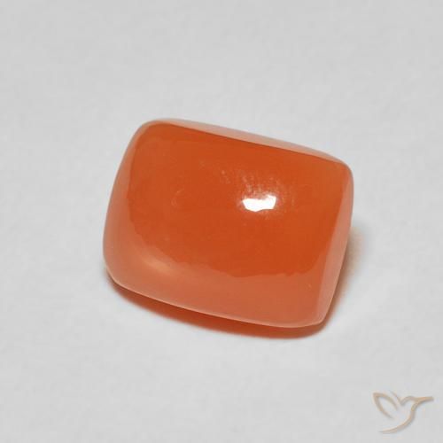 Pietra di luna Arancia Fuoco naturale da 2.54 ct, Cuscino, Traslucido