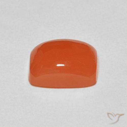 Pietra di luna Arancia Fuoco naturale da 2.54 ct, Cuscino, Traslucido