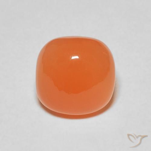 2.19ct Naturale Arancione scuro Pietra di luna, Cuscino, Traslucido