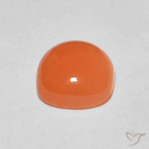 Pietra di luna Arancione scuro naturale da 2.19 ct, Cuscino, Traslucido