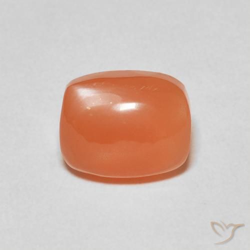 2.21ct Naturale Arancione scuro Pietra di luna, Cuscino, Traslucido