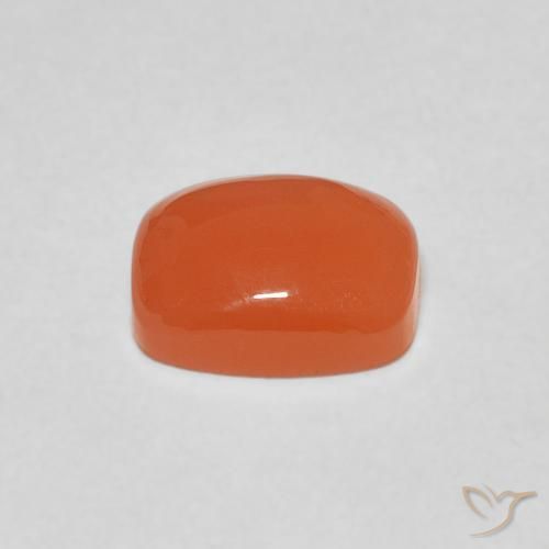 Pietra di luna Arancione scuro naturale da 2.21 ct, Cuscino, Traslucido