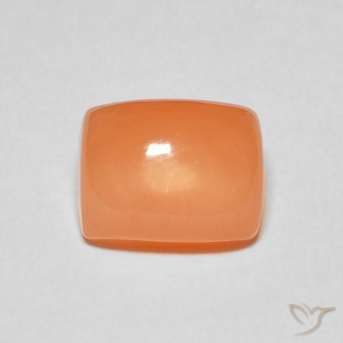 2.76ct Naturale Arancio Medio Pietra di luna, Cuscino, Traslucido