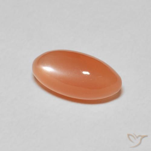 Pietra di luna Arancio rossastro chiaro naturale da 1.62 ct, Taglio marquise, Traslucido