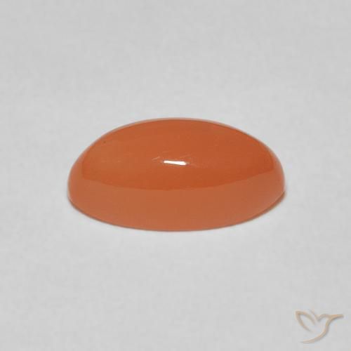 Pietra di luna Arancio rossastro chiaro naturale da 1.62 ct, Taglio marquise, Traslucido