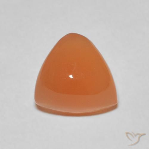 1.93ct Naturale Arancione rossastra Pietra di luna, Taglio trillion, Traslucido