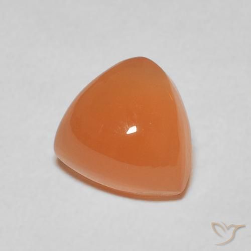 Pietra di luna Arancione rossastra naturale da 1.93 ct, Taglio trillion, Traslucido