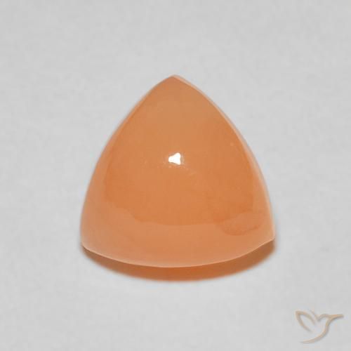 Pietra di luna Cantalupo Arancia naturale da 2.09 ct, Taglio trillion, Traslucido