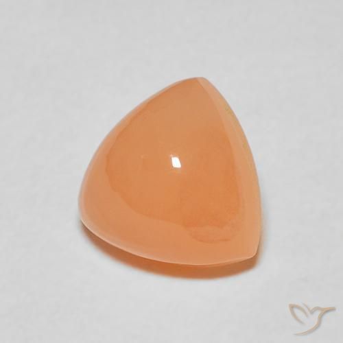 Pietra di luna Cantalupo Arancia naturale da 2.09 ct, Taglio trillion, Traslucido