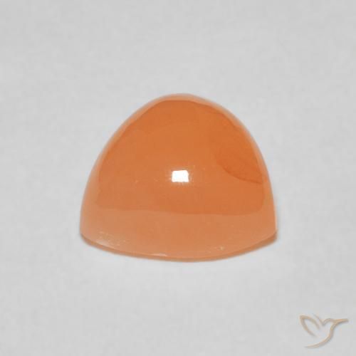 Pietra di luna Cantalupo Arancia naturale da 2.09 ct, Taglio trillion, Traslucido