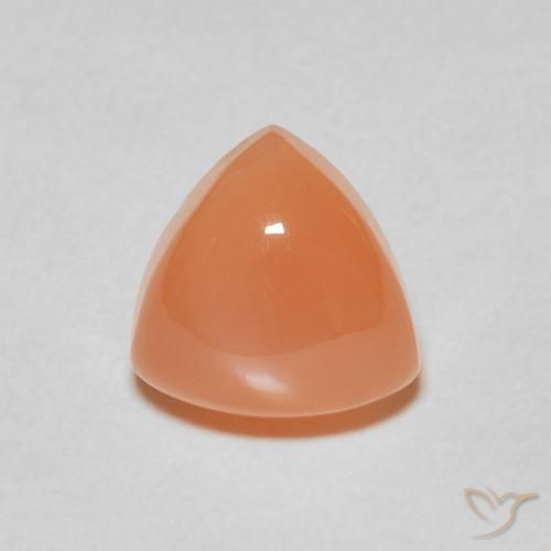 2.07ct Naturale Arancione chiaro Pietra di luna, Taglio trillion, Traslucido