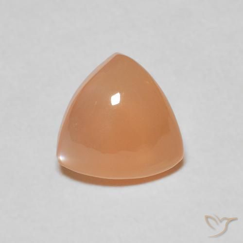 1.70ct Naturale Cantalupo Arancia Pietra di luna, Taglio trillion, Traslucido
