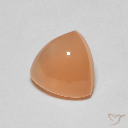 Pietra di luna Cantalupo Arancia naturale da 1.70 ct, Taglio trillion, Traslucido