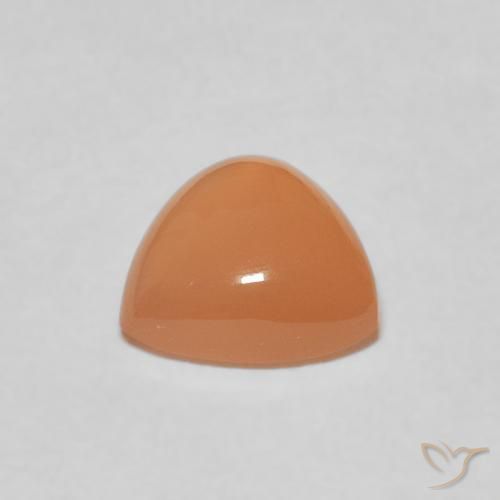 Pietra di luna Cantalupo Arancia naturale da 1.70 ct, Taglio trillion, Traslucido