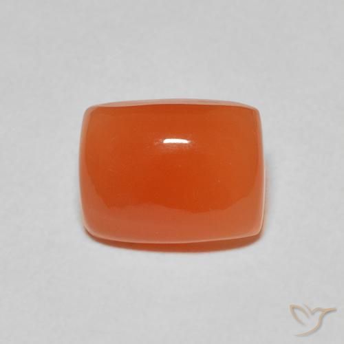 2.35ct Naturale Arancio scuro rossastro Pietra di luna, Cuscino, Traslucido