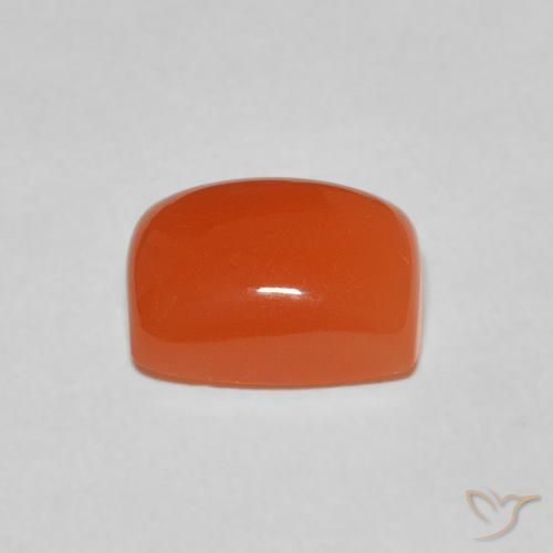 Pietra di luna Arancio scuro rossastro naturale da 2.35 ct, Cuscino, Traslucido