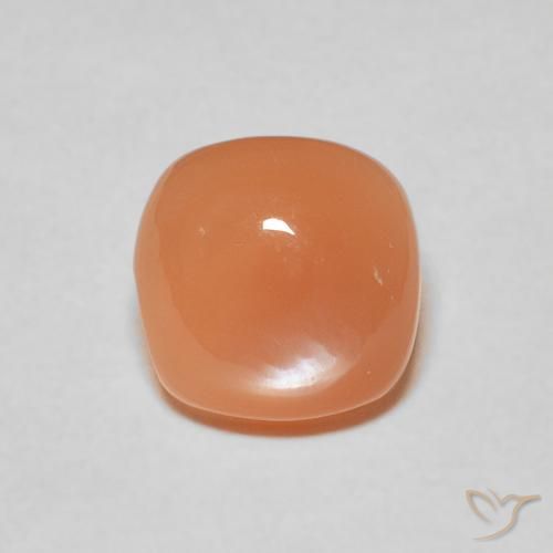 1.99ct Naturale Arancio rossastro chiaro Pietra di luna, Cuscino, Traslucido