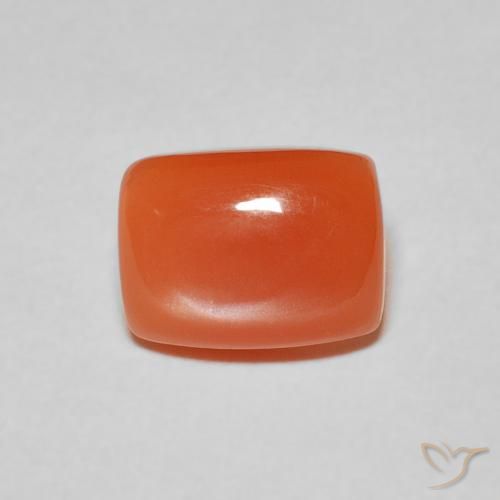 2.06ct Naturale Arancio Intenso Pietra di luna, Cuscino, Traslucido, Photo A