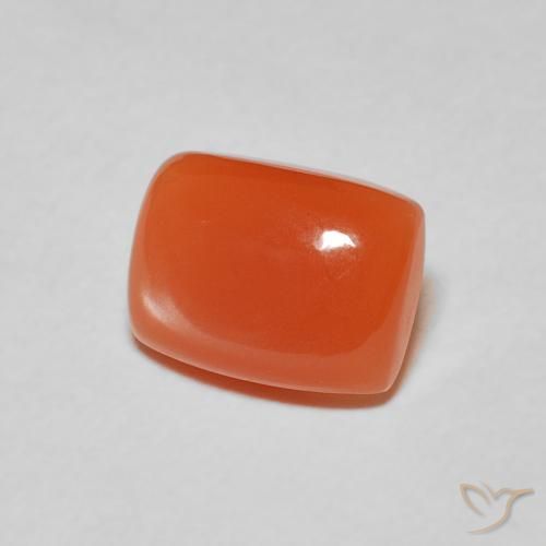 Pietra di luna Arancio Intenso naturale da 2.06 ct, Cuscino, Traslucido
