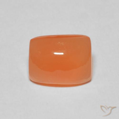 2.19ct Naturale Arancione rossastra Pietra di luna, Cuscino, Traslucido