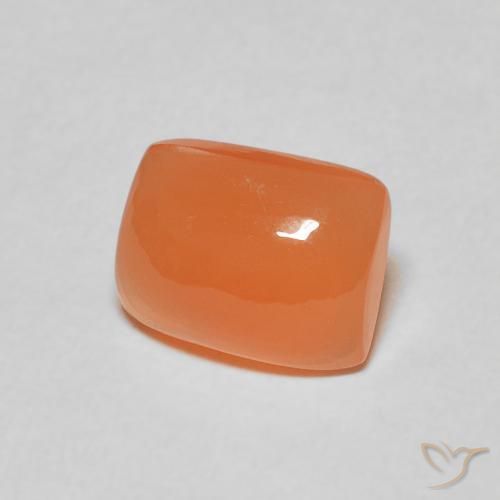 Pietra di luna Arancione rossastra naturale da 2.19 ct, Cuscino, Traslucido