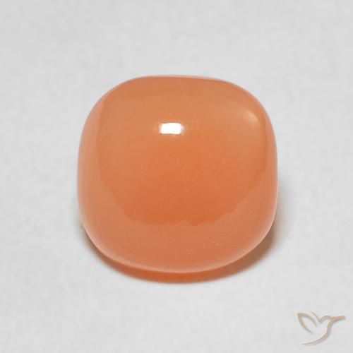 1.89ct Naturale Arancio rossastro chiaro Pietra di luna, Cuscino, Traslucido