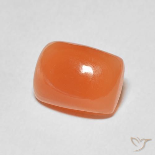 Pietra di luna Arancione rossastra naturale da 2.40 ct, Cuscino, Traslucido