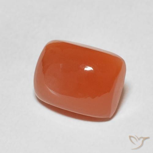 Pietra di luna Arancione rossastra naturale da 2.61 ct, Cuscino, Traslucido