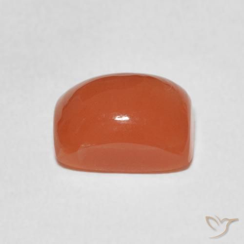 Pietra di luna Arancione rossastra naturale da 2.61 ct, Cuscino, Traslucido