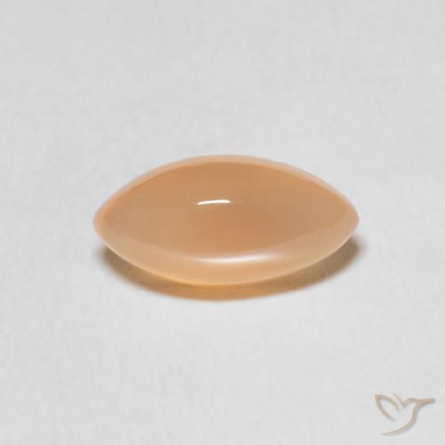 1.25ct Naturale Arancio Medio Pietra di luna, Taglio marquise, Traslucido