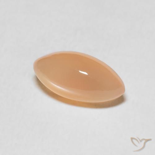 Pietra di luna Arancio Medio naturale da 1.25 ct, Taglio marquise, Traslucido