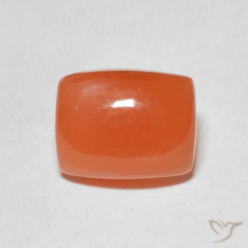2.57ct Naturale Arancio Medio Pietra di luna, Cuscino, Traslucido