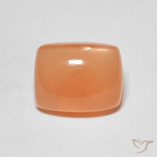 2.44ct Naturale Arancia Albicocca tiepida Warm Pietra di luna, Cuscino, Traslucido