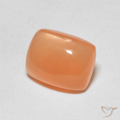 Pietra di luna Arancia Albicocca tiepida Warm naturale da 2.44 ct, Cuscino, Traslucido