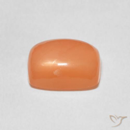 Pietra di luna Arancia Albicocca tiepida Warm naturale da 2.44 ct, Cuscino, Traslucido