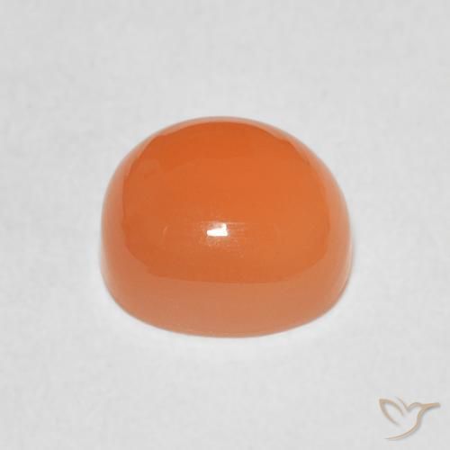 Pietra di luna Arancia Albicocca tiepida Warm naturale da 2.26 ct, Cuscino, Traslucido