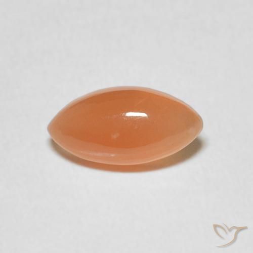 1.12ct Naturale Arancio rossastro chiaro Pietra di luna, Taglio marquise, Traslucido